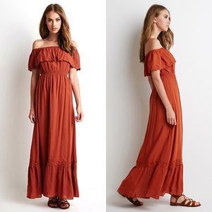 Off Shoulder Maxi Dress